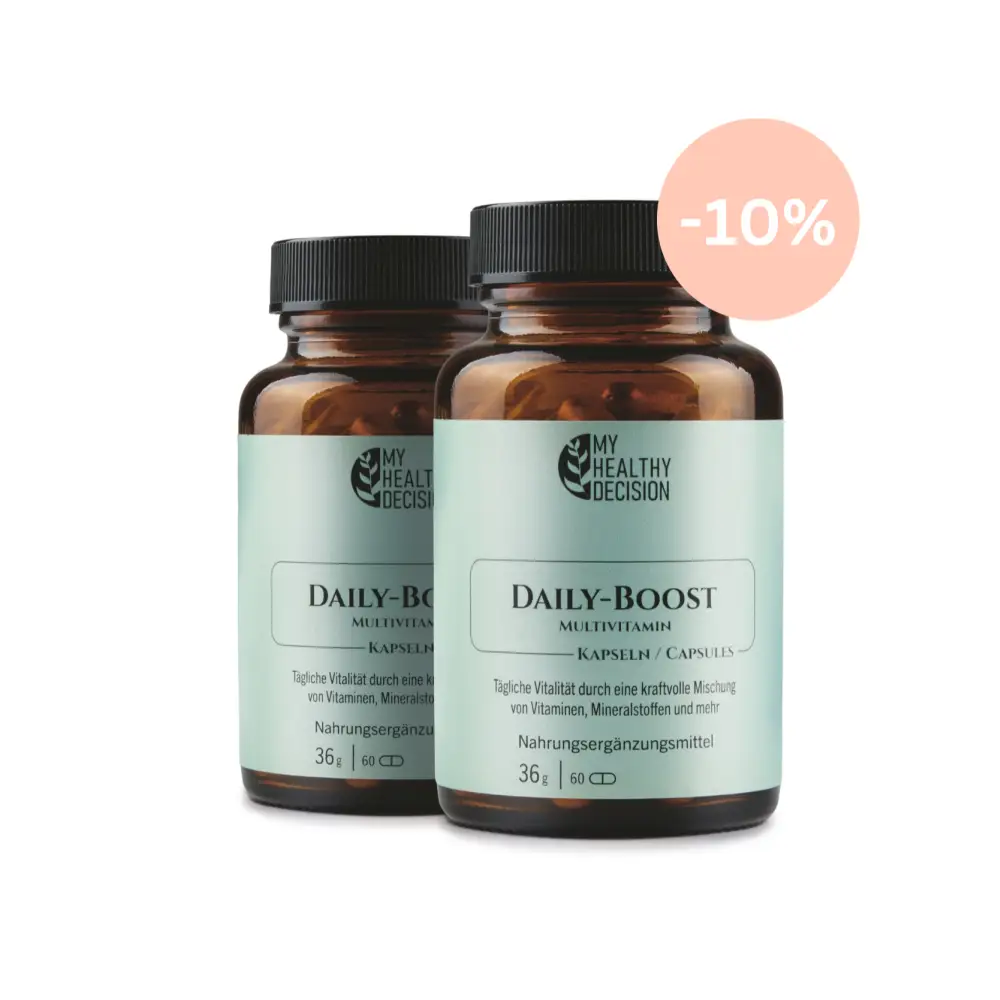 2x DAILY BOOST mit Coenzym Q10 und essentiellen Vitaminen und Mineralien - Nahrungsergänzungsmittel