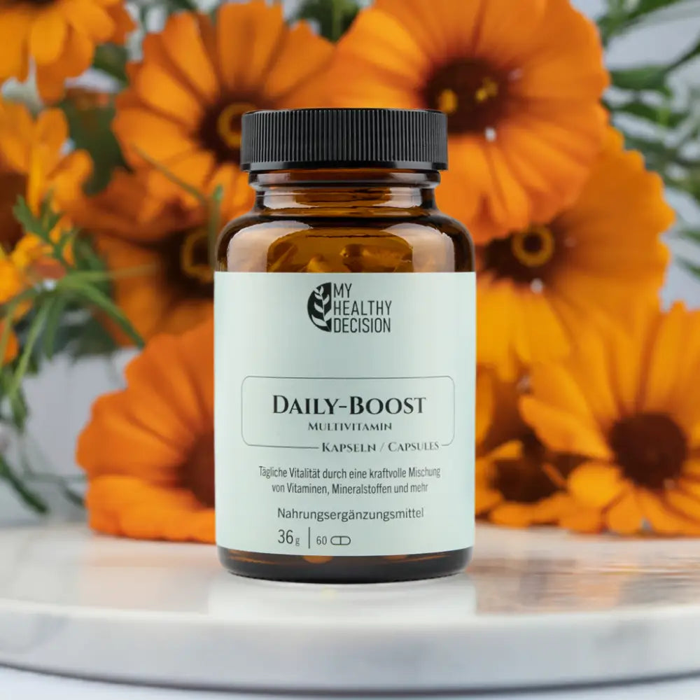DAILY BOOST mit Coenzym Q10 und einer Reihe essentieller Vitamine - Nahrungsergänzungsmittel