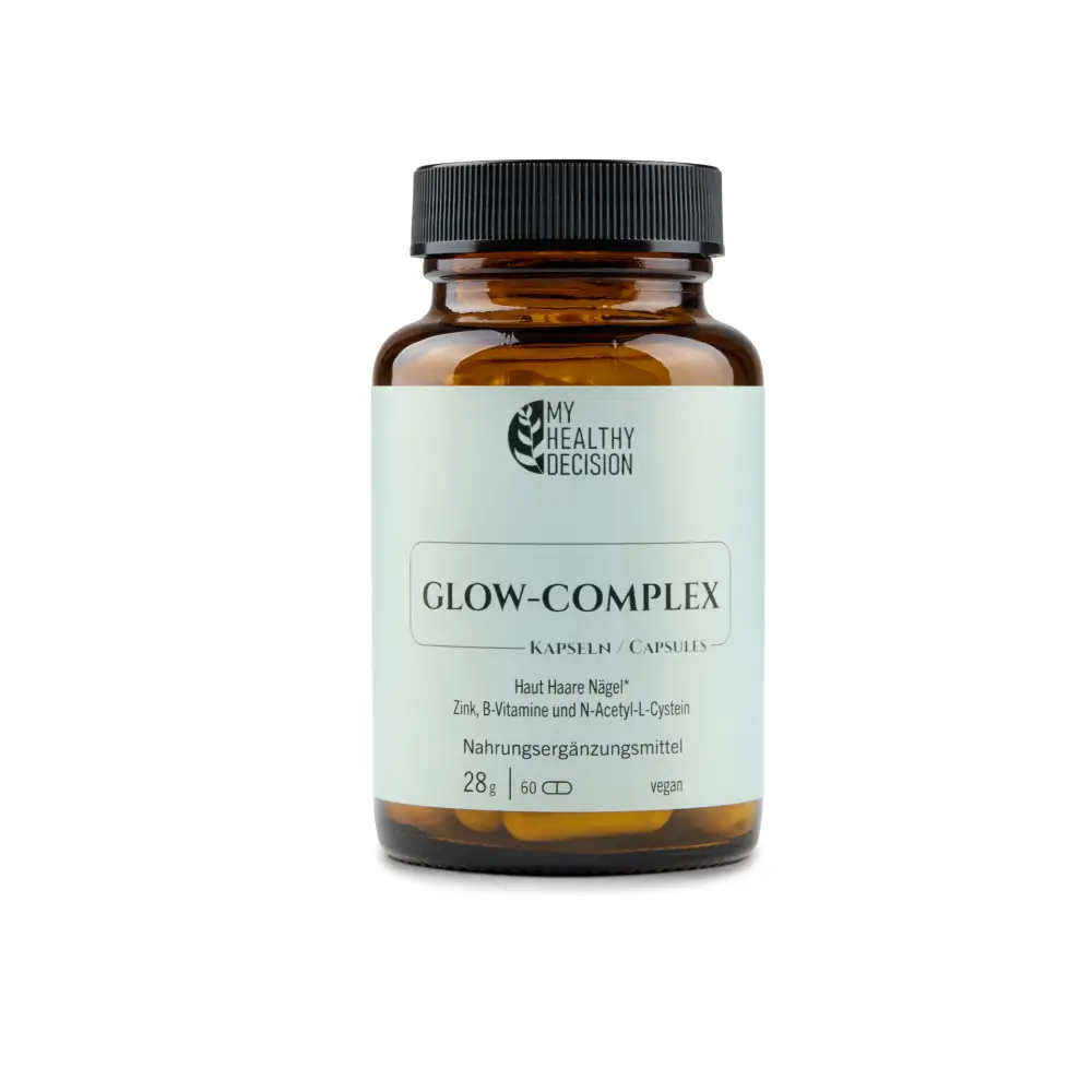 GLOW-COMPLEX für Haut Haare und Nägel mit Mineralstoff Zink - Nahrungsergänzungsmittel
