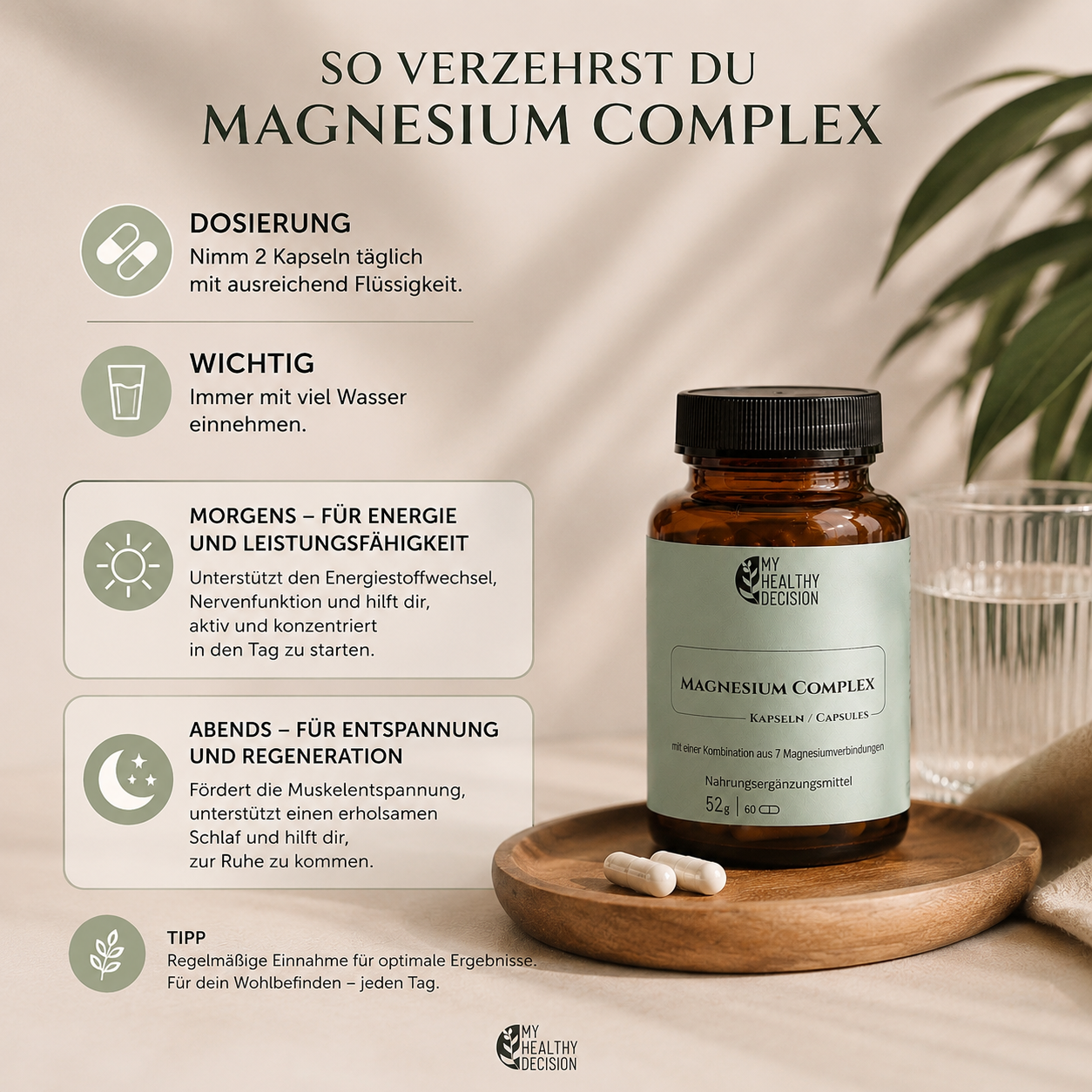 MAGNESIUM COMPLEX - Hochdosiert mit 7 Magnesiumverbindungen
