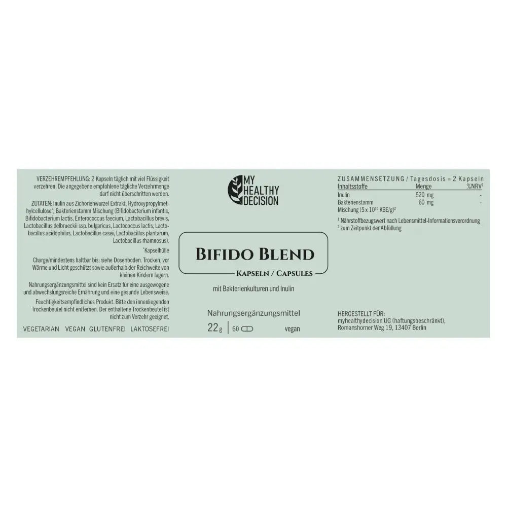 BIFIDO BLEND-Darmbakterien mit 10 ausgewählten Bakterienstämmen - Nahrungsergänzungsmittel