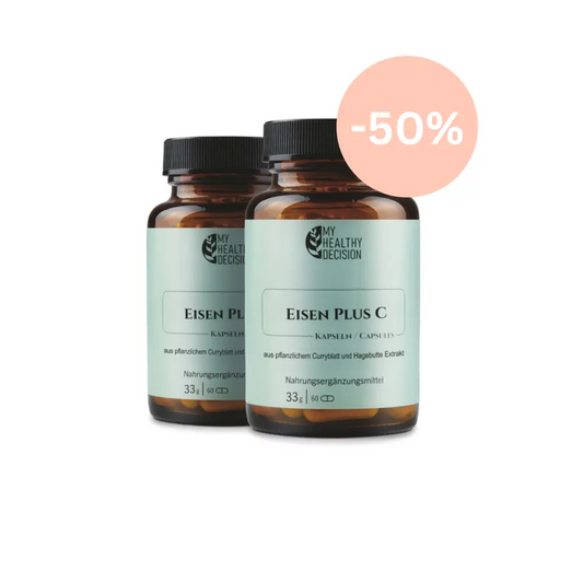 EISEN PLUS C und Hagebutte Extrakt | 2er Pack - Nahrungsergänzungsmittel