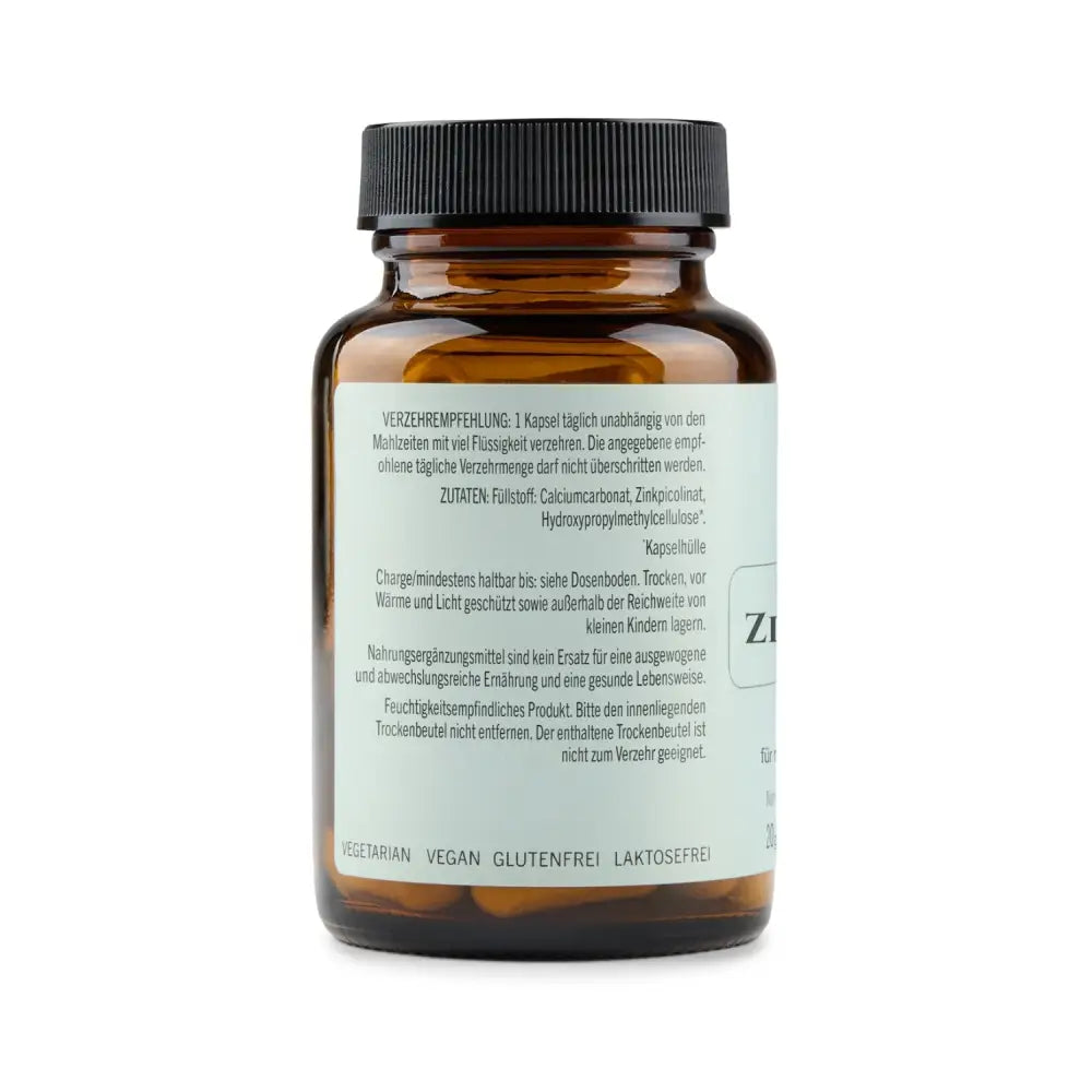 Zink 15 mg Zinkpicolinat für ein starkes Immunsystem - Nahrungsergänzungsmittel
